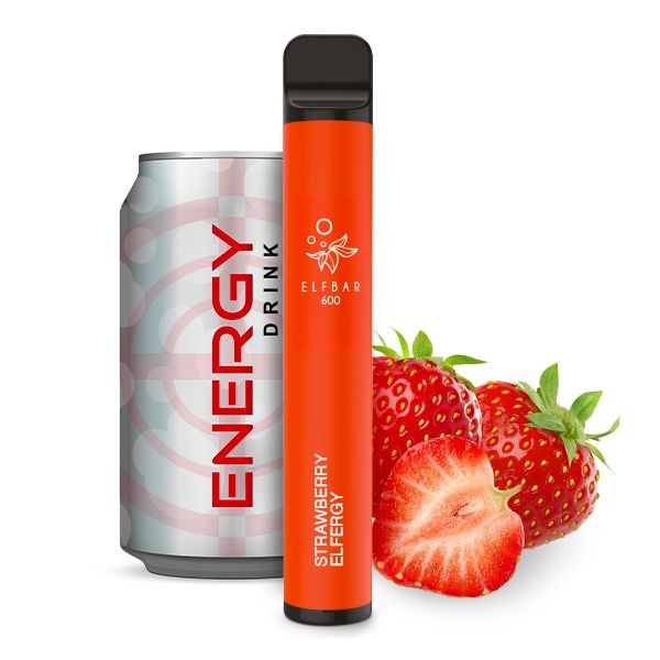Elfbar 600 E-Shisha Einweg Vape - Strawberry Energy Nikotinfrei