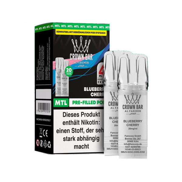 Al Fakher Prefilled Pod MTL - Blueberry Cherry (2 Stk)