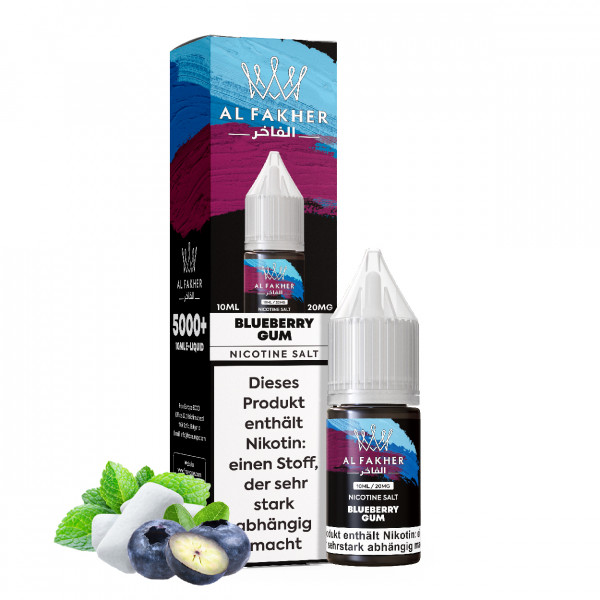 Al Fakher NicSalt Liquid 10 ml - Blueberry Gum 20mg/ml