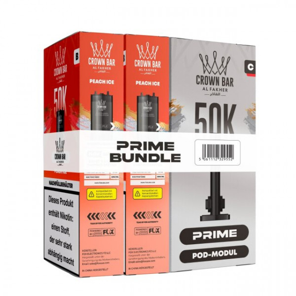 Al Fakher Hypermax 50k Prime Bundle 20 mg - Peach Ice