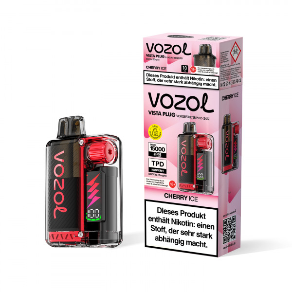 Vozol Vista Plug Cherry Ice 20mg/ml - Prefilled Starterkit 12ml