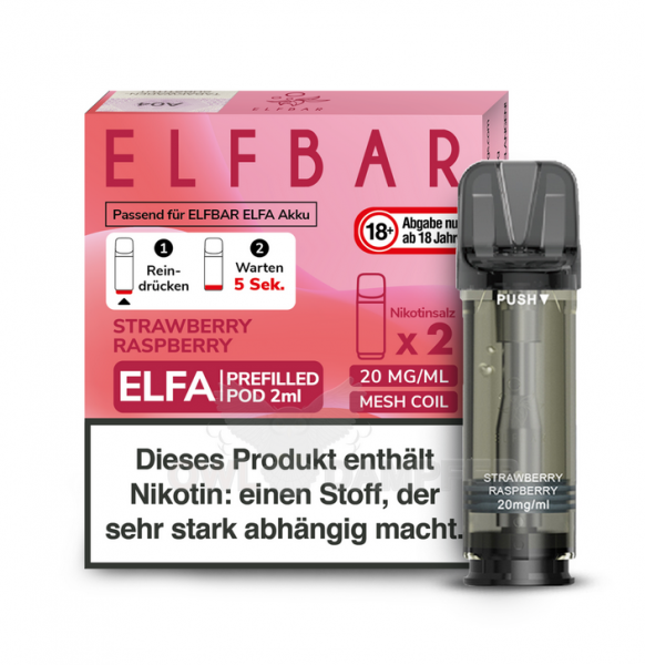 Elf Bar ELFA Prefilled Pod Strawberry Raspberry (2 Stk)