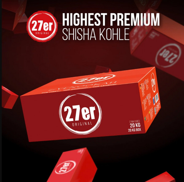 Venookah 27er Kohle 27mm - 20kg Gastro