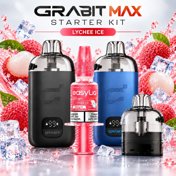 Grabit EasyLiQ Starter Kit 10 ml - Easyliq Lychee Ice 20mg