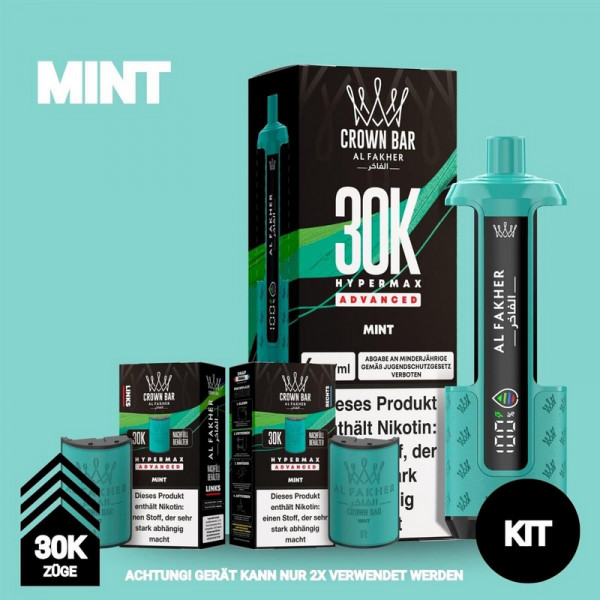 Al Fakher Mint Crown Bar Hypermax 30k Podkit 22 ml