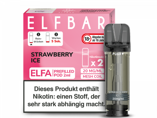 Elf Bar ELFA Prefilled Pod Strawberry Ice (2 Stk)