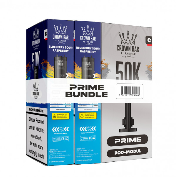 Al Fakher Hypermax 50k Prime Bundle 20 mg - Blueberry Sour Raspberry