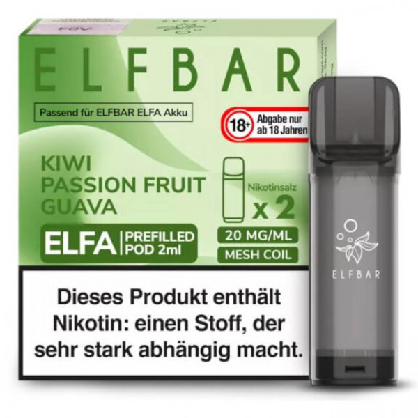 Elf Bar ELFA Prefilled Pod Kiwi Passionfruit Guava (2 Stk)