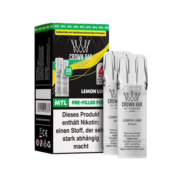 Al Fakher Prefilled Pod MTL - Lemon Lime (2 Stk)