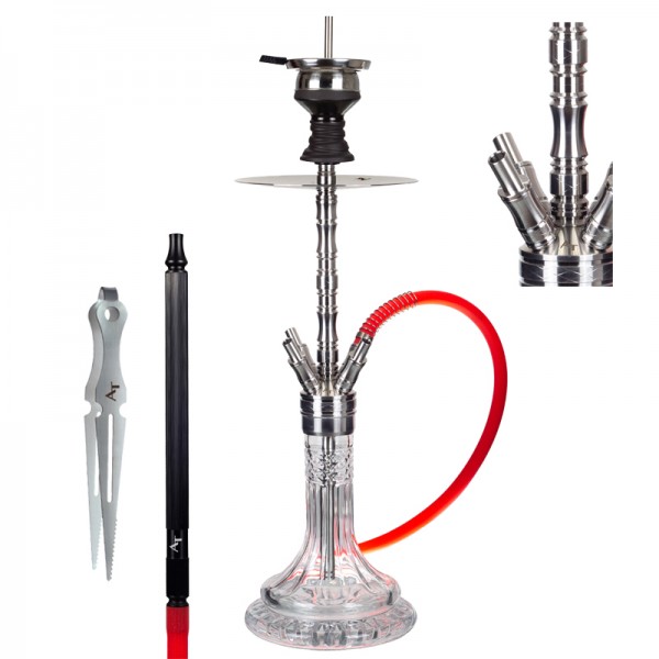 WD Hookah AT Q3-2-1 Edelstahl Shisha Komplettset