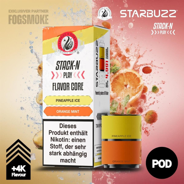 Starbuzz Stack-N Play Pod - Pineapple Ice + Orange Mint 4 ml