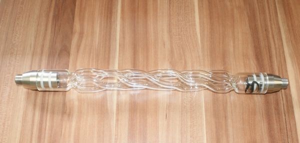 Krystal Glas Helix 4 Rauchsäule (PNX, INOX)
