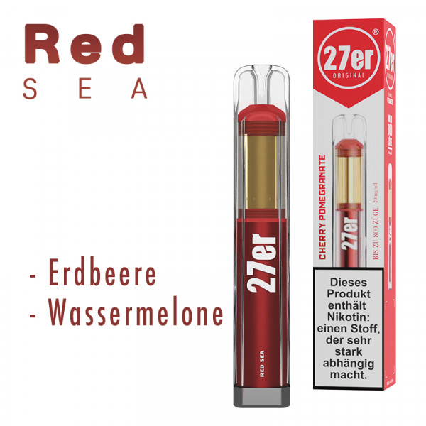 Venookah 27er 800 E-Shisha Vape - Red Sea