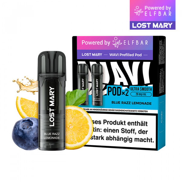 Elf Bar Lost Mary WAVI Prefilled Pod - Blue Razz Lemonade 2er