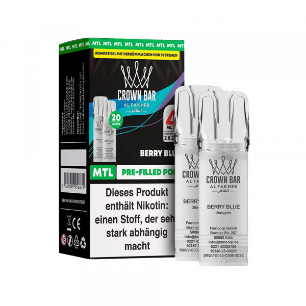 Al Fakher Prefilled Pod MTL - Berry Blue (2 Stk)