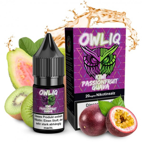 OWLIQ Liquid 10ml - Kiwi Passionfruit Guava 20mg