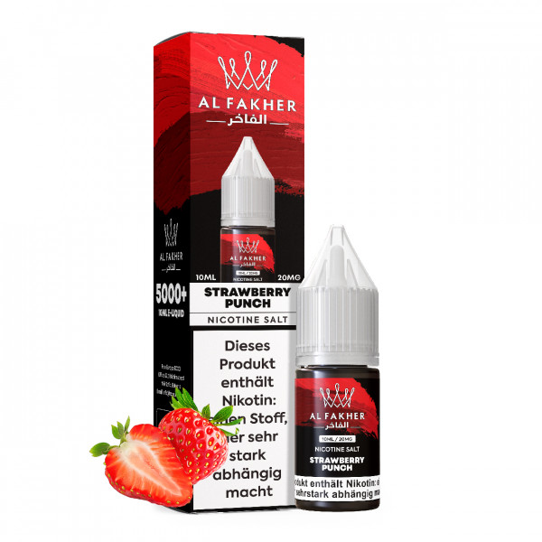 Al Fakher NicSalt Liquid 10 ml - Strawberry Punch 20mg/ml