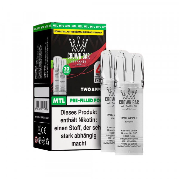 Al Fakher Prefilled Pod MTL - Two Apple (2 Stk)