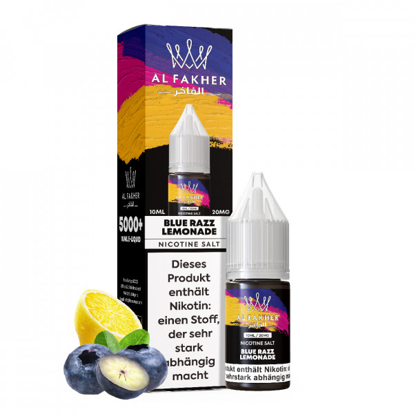 Al Fakher NicSalt Liquid 10 ml - Blue Razz Lemonade 20mg/ml