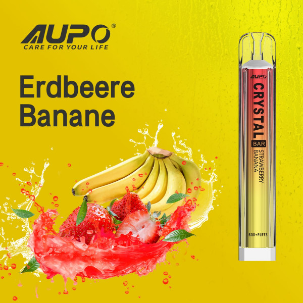 Crystal Bar Vape AUPO 600 - Strawberry Banana