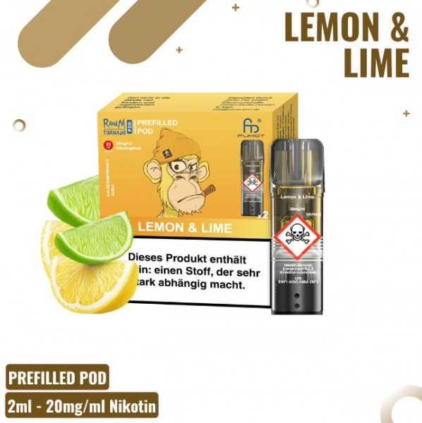 Randm Tornado Prefilled Pod Lemon Lime (2 Stk.)