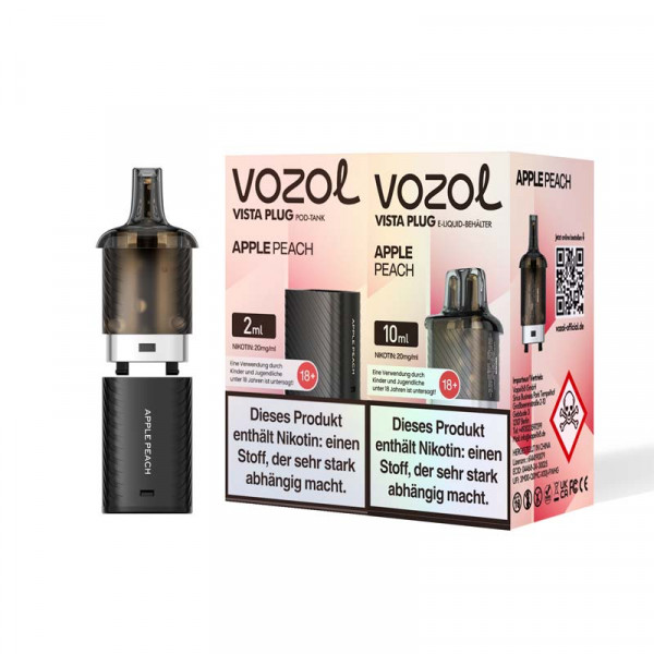 Vozol Vista Plug Nachfüllbehälter - Apple Peach 2+10 ml 20mg/ml