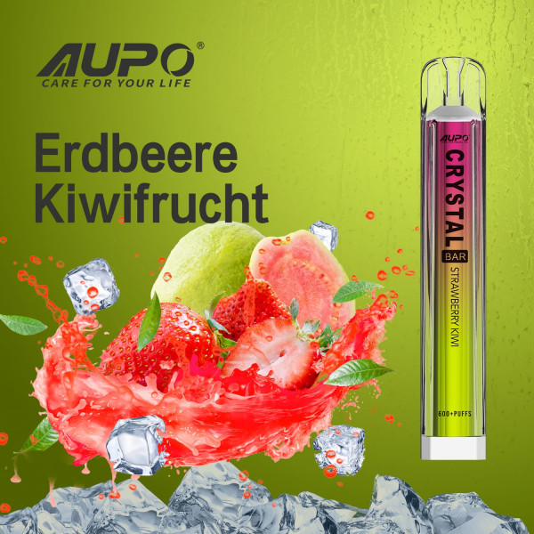 Crystal Bar Vape AUPO 600 - Strawberry Kiwi