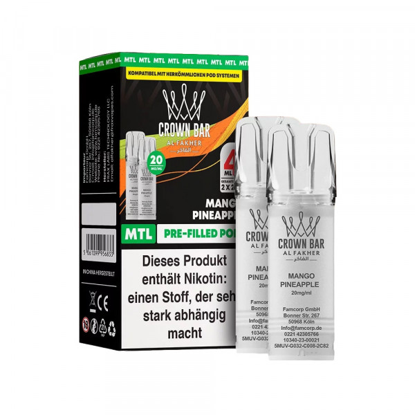 Al Fakher Prefilled Pod MTL - Mango Pineapple (2 Stk)