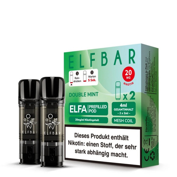 Elf Bar ELFA Prefilled Pod Double Mint (2 Stk)
