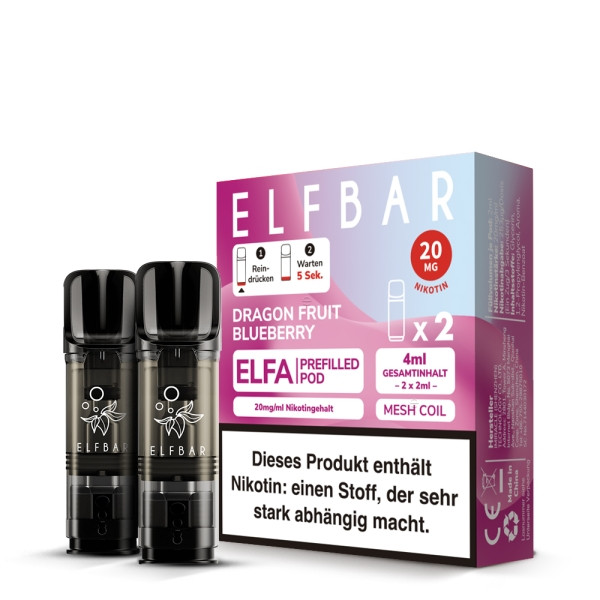Elf Bar ELFA Prefilled Pod Dragon Fruit Blueberry (2 Stk)