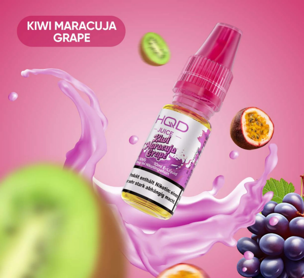 HQD Juice Liquid 18 mg - Kiwi Maracuja Grape 10 ml