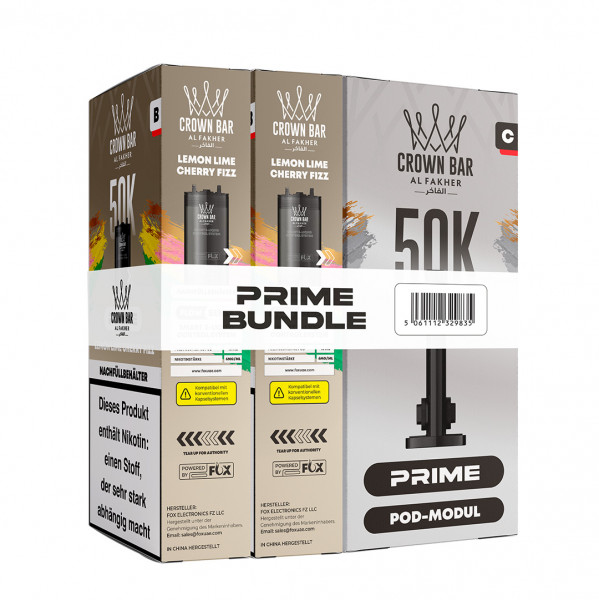 Al Fakher Hypermax 50k Prime Bundle 20 mg - Lemon Lime Cherry Fizz