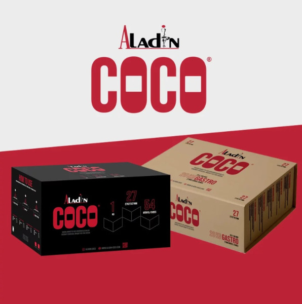Aladin Coco 27er Naturkohle 1kg OVP