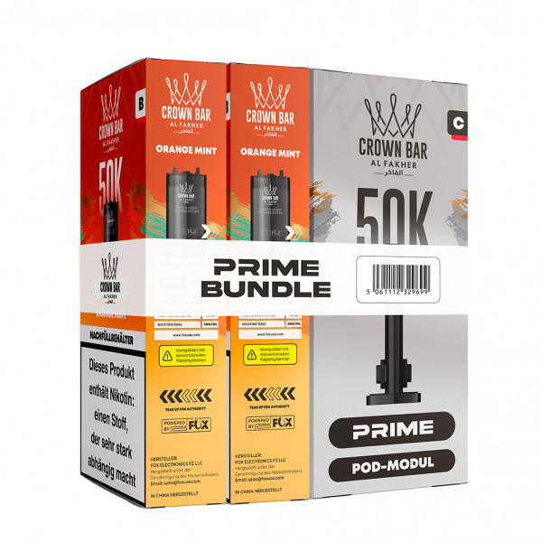 Al Fakher Hypermax 50k Prime Bundle 20 mg - Orange Mint