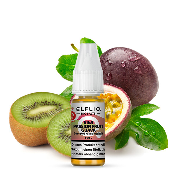 Elfliq by Elf Bar NicSalt Liquid - Kiwi Passionfruit Guava 20mg