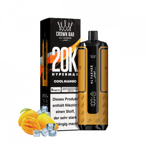 Al Fakher Cool Mango 6mg/ml - Crown Bar Hypermax 20k Podkit 22 ml