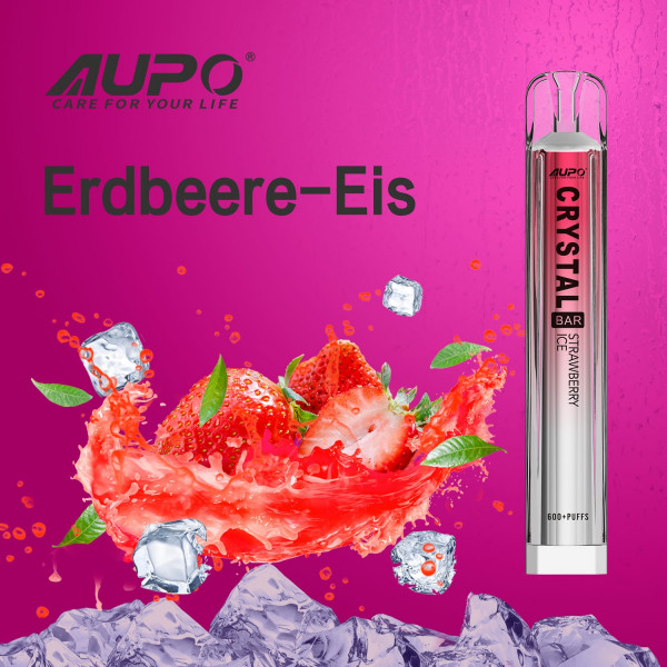 Crystal Bar Vape AUPO 600 - Strawberry Ice