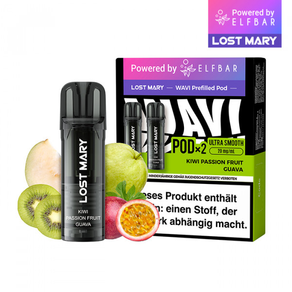 Elf Bar Lost Mary WAVI Prefilled Pod - Kiwi Passionfruit Guava 2er