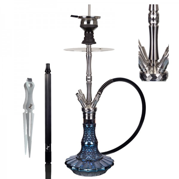 WD Hookah AT Q7-3-9 Edelstahl Shisha Komplettset