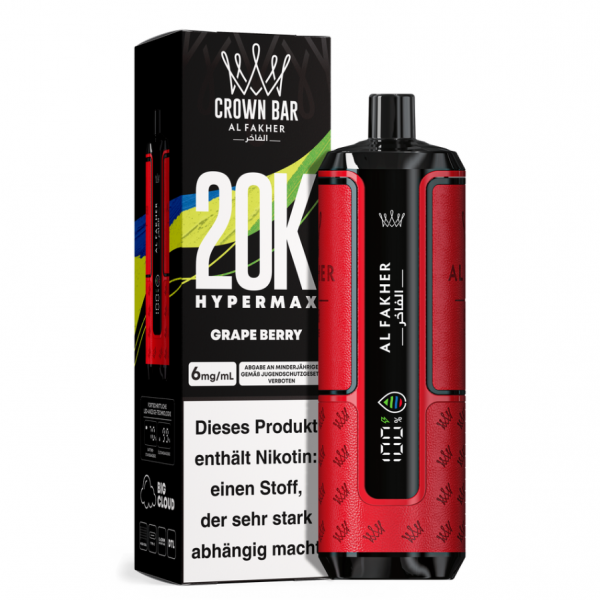 Al Fakher Grape Berry - Crown Bar Hypermax 20k Podkit 22 ml