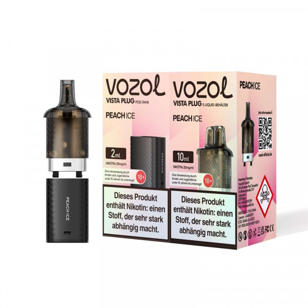 Vozol Vista Plug Nachfüllbehälter - Peach Ice 2+10 ml 20mg/ml