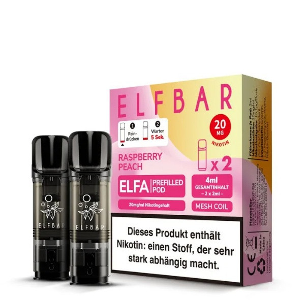Elf Bar ELFA Prefilled Pod Raspberry Peach (2 Stk)