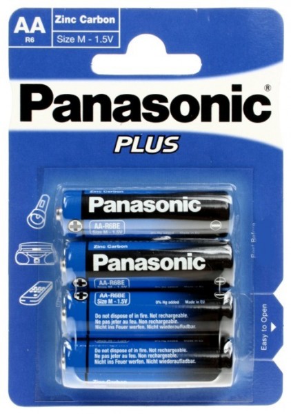 Panasonic Plus R6 4x (AA) Batterie im Blister